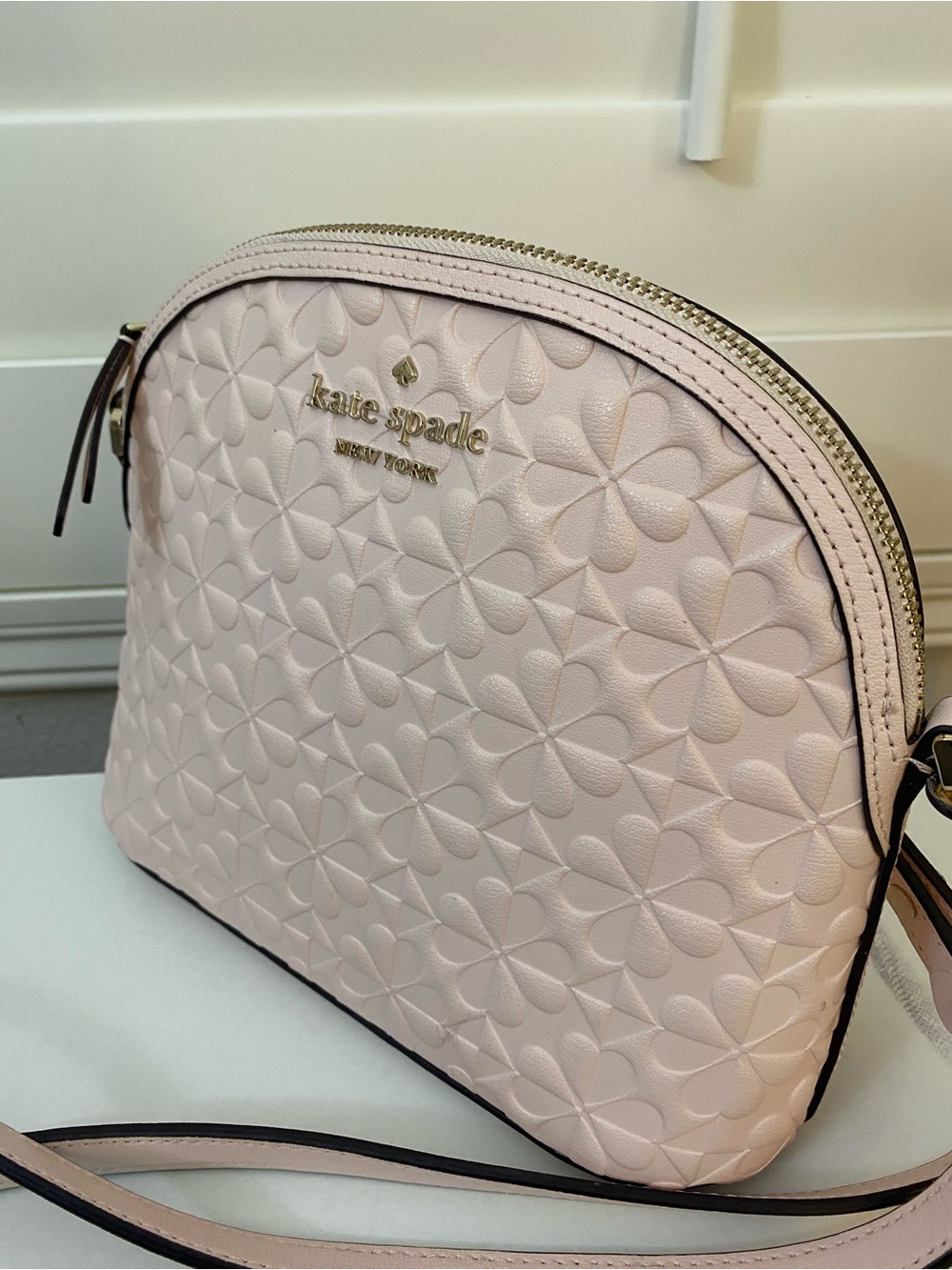 kate spade Blush Quilted Floral Crossbody with Matching Wallet - Picture 3 of 13